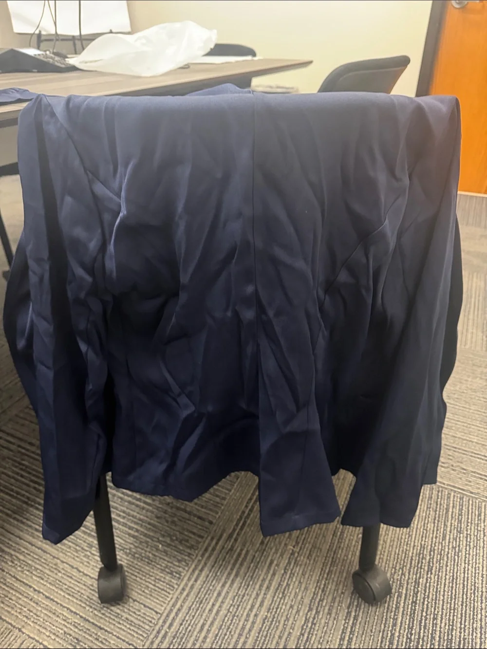 Women's Navy Open-Front Blazer Jacket